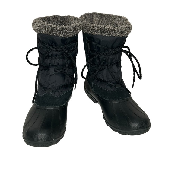 Sperry Syren Strait Quarter Faux Fur Winter Boots STS99763 Sz 9 - Picture 1 of 11